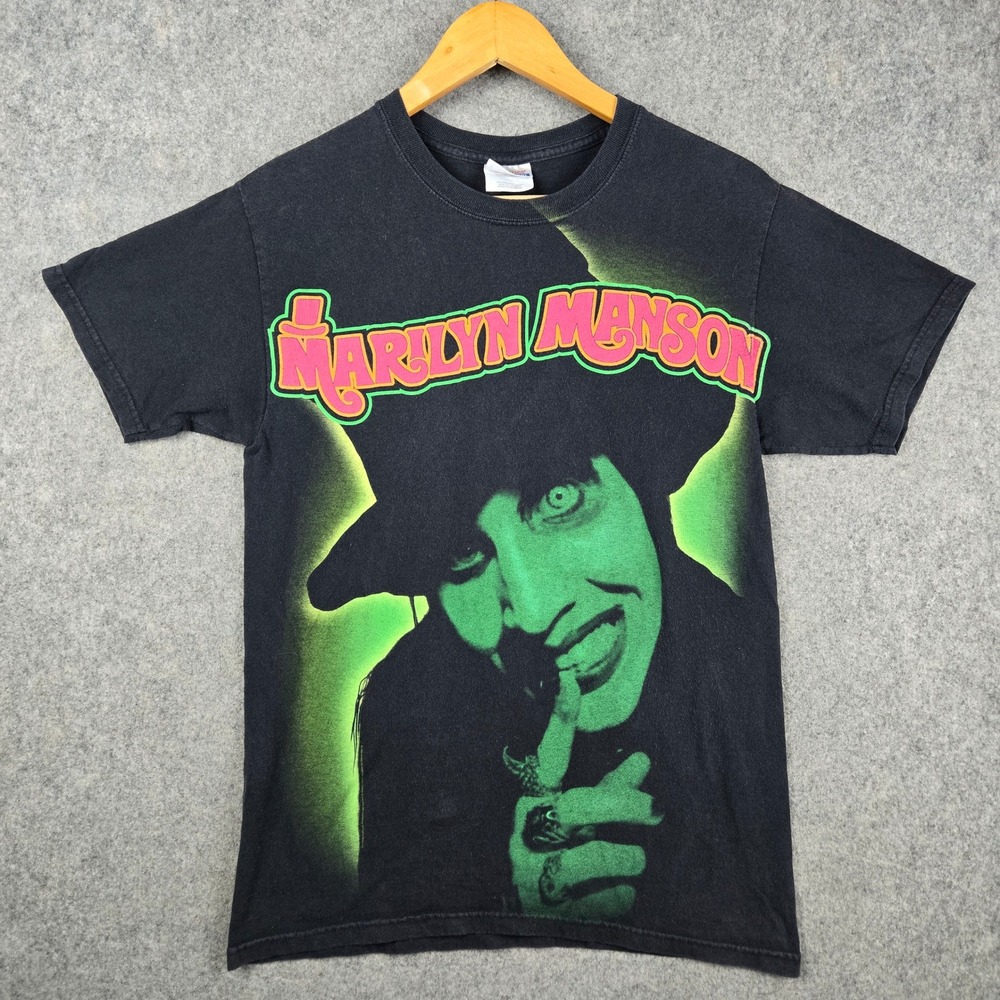 Vintage Marilyn Manson Smells Like Children Shirt Mens S Black Band Grunge Goth